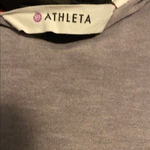 Athleta Grey V-neck ruched dress